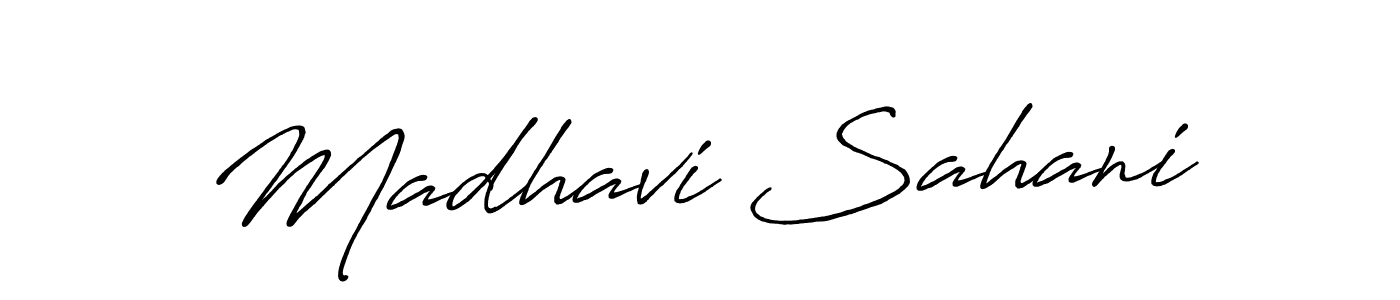 How to make Madhavi Sahani signature? Antro_Vectra_Bolder is a professional autograph style. Create handwritten signature for Madhavi Sahani name. Madhavi Sahani signature style 7 images and pictures png