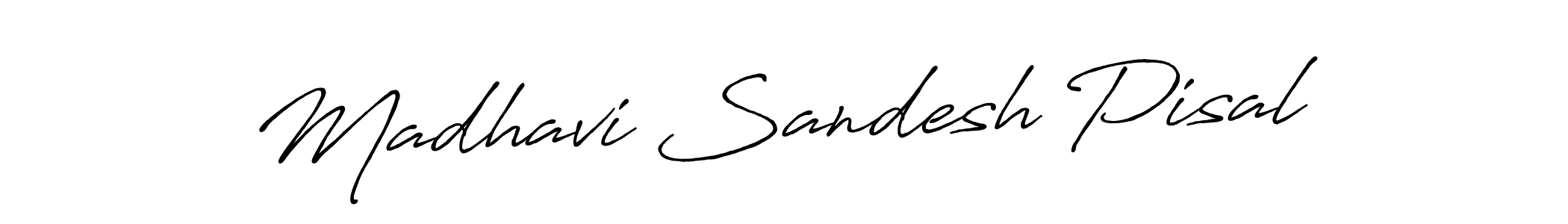 Use a signature maker to create a handwritten signature online. With this signature software, you can design (Antro_Vectra_Bolder) your own signature for name Madhavi Sandesh Pisal. Madhavi Sandesh Pisal signature style 7 images and pictures png