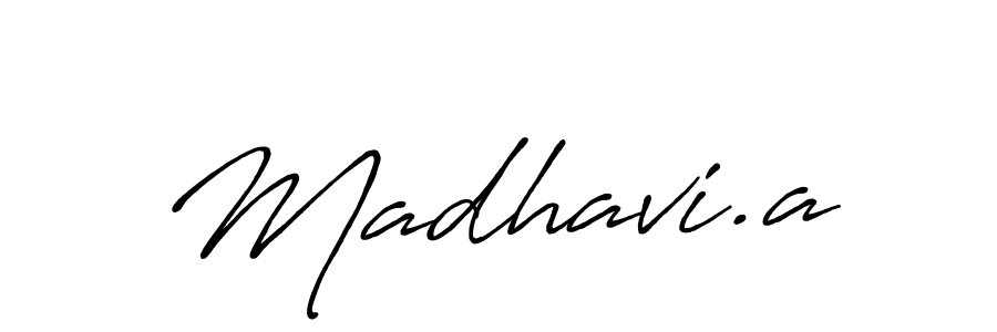 Also we have Madhavi.a name is the best signature style. Create professional handwritten signature collection using Antro_Vectra_Bolder autograph style. Madhavi.a signature style 7 images and pictures png