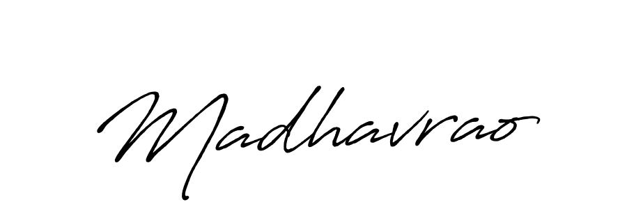Use a signature maker to create a handwritten signature online. With this signature software, you can design (Antro_Vectra_Bolder) your own signature for name Madhavrao. Madhavrao signature style 7 images and pictures png