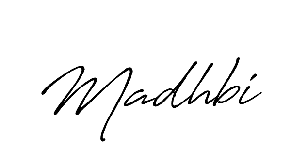 Madhbi stylish signature style. Best Handwritten Sign (Antro_Vectra_Bolder) for my name. Handwritten Signature Collection Ideas for my name Madhbi. Madhbi signature style 7 images and pictures png