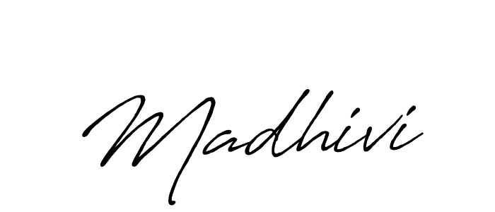 Madhivi stylish signature style. Best Handwritten Sign (Antro_Vectra_Bolder) for my name. Handwritten Signature Collection Ideas for my name Madhivi. Madhivi signature style 7 images and pictures png