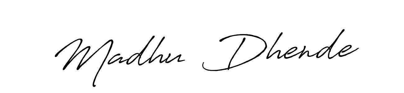 Here are the top 10 professional signature styles for the name Madhu  Dhende. These are the best autograph styles you can use for your name. Madhu  Dhende signature style 7 images and pictures png