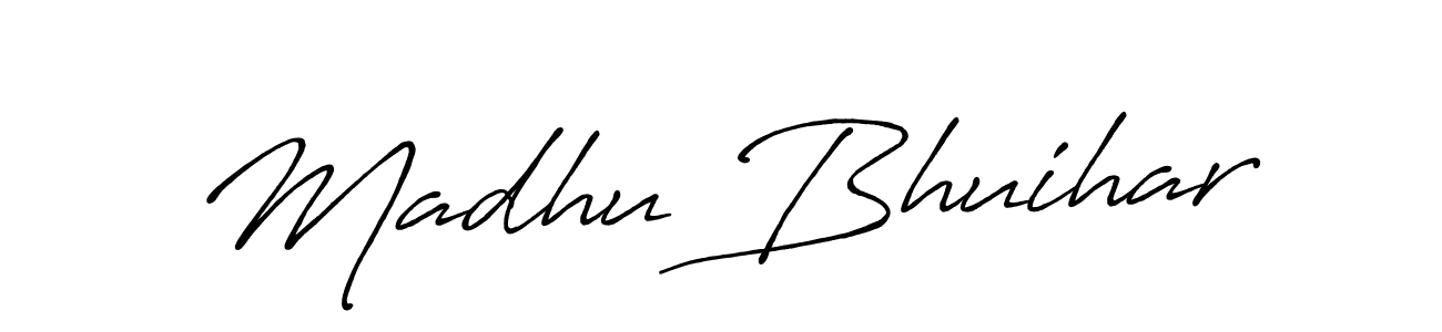Also we have Madhu Bhuihar name is the best signature style. Create professional handwritten signature collection using Antro_Vectra_Bolder autograph style. Madhu Bhuihar signature style 7 images and pictures png