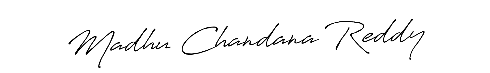 How to make Madhu Chandana Reddy signature? Antro_Vectra_Bolder is a professional autograph style. Create handwritten signature for Madhu Chandana Reddy name. Madhu Chandana Reddy signature style 7 images and pictures png