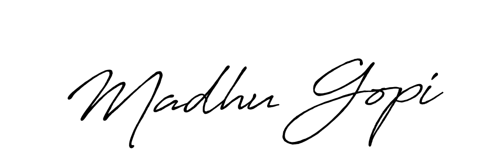 How to Draw Madhu Gopi signature style? Antro_Vectra_Bolder is a latest design signature styles for name Madhu Gopi. Madhu Gopi signature style 7 images and pictures png