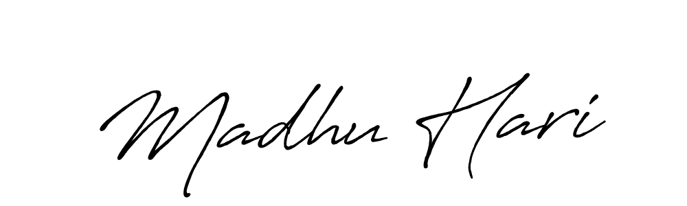 Best and Professional Signature Style for Madhu Hari. Antro_Vectra_Bolder Best Signature Style Collection. Madhu Hari signature style 7 images and pictures png