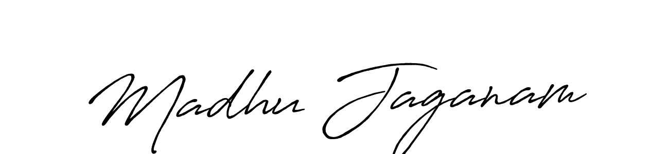 Design your own signature with our free online signature maker. With this signature software, you can create a handwritten (Antro_Vectra_Bolder) signature for name Madhu Jaganam. Madhu Jaganam signature style 7 images and pictures png