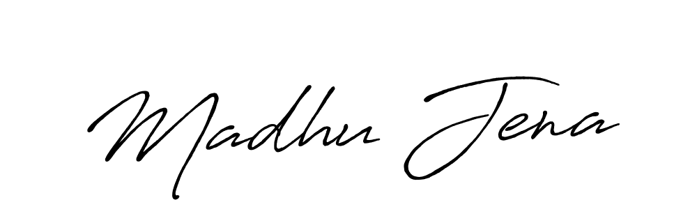 Similarly Antro_Vectra_Bolder is the best handwritten signature design. Signature creator online .You can use it as an online autograph creator for name Madhu Jena. Madhu Jena signature style 7 images and pictures png