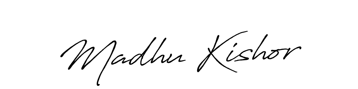 How to make Madhu Kishor signature? Antro_Vectra_Bolder is a professional autograph style. Create handwritten signature for Madhu Kishor name. Madhu Kishor signature style 7 images and pictures png