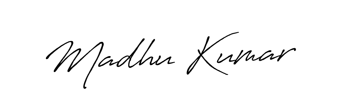 Antro_Vectra_Bolder is a professional signature style that is perfect for those who want to add a touch of class to their signature. It is also a great choice for those who want to make their signature more unique. Get Madhu Kumar name to fancy signature for free. Madhu Kumar signature style 7 images and pictures png