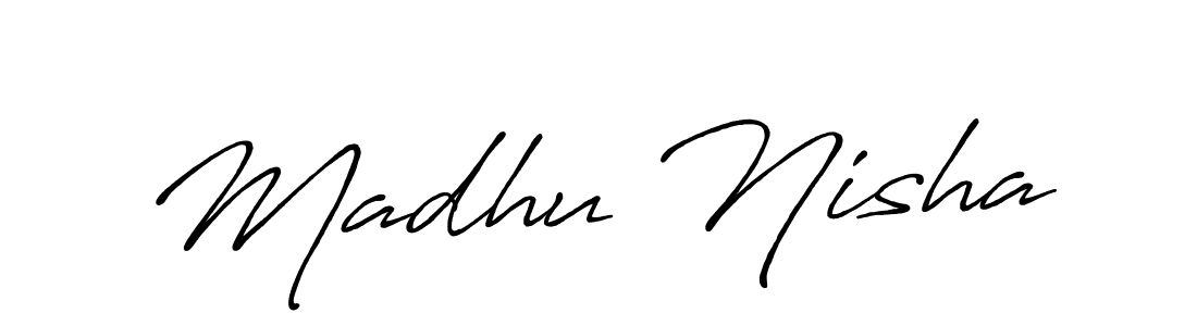 It looks lik you need a new signature style for name Madhu Nisha. Design unique handwritten (Antro_Vectra_Bolder) signature with our free signature maker in just a few clicks. Madhu Nisha signature style 7 images and pictures png