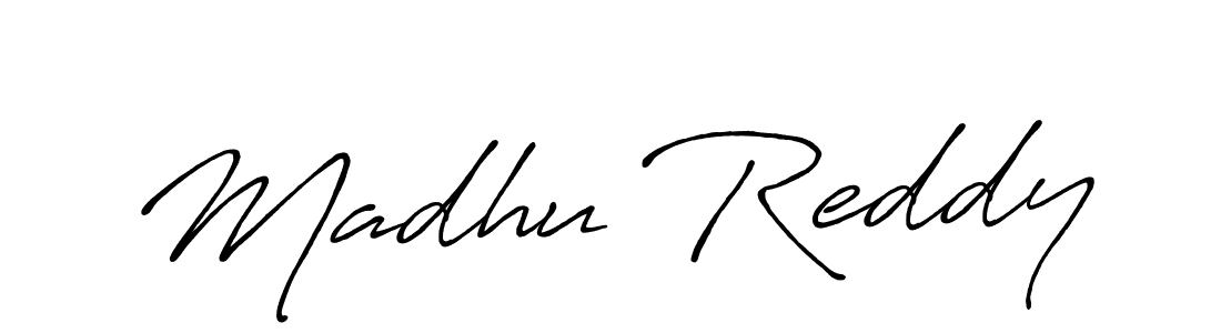 How to make Madhu Reddy signature? Antro_Vectra_Bolder is a professional autograph style. Create handwritten signature for Madhu Reddy name. Madhu Reddy signature style 7 images and pictures png