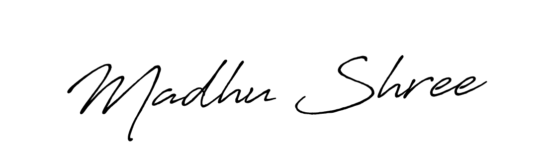 Madhu Shree stylish signature style. Best Handwritten Sign (Antro_Vectra_Bolder) for my name. Handwritten Signature Collection Ideas for my name Madhu Shree. Madhu Shree signature style 7 images and pictures png