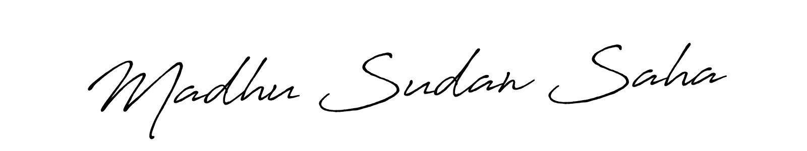 You can use this online signature creator to create a handwritten signature for the name Madhu Sudan Saha. This is the best online autograph maker. Madhu Sudan Saha signature style 7 images and pictures png