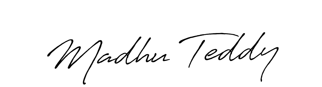 Antro_Vectra_Bolder is a professional signature style that is perfect for those who want to add a touch of class to their signature. It is also a great choice for those who want to make their signature more unique. Get Madhu Teddy name to fancy signature for free. Madhu Teddy signature style 7 images and pictures png