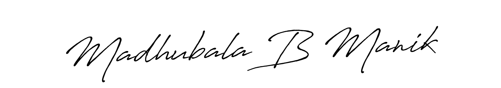 This is the best signature style for the Madhubala B Manik name. Also you like these signature font (Antro_Vectra_Bolder). Mix name signature. Madhubala B Manik signature style 7 images and pictures png