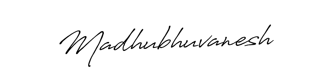 Also we have Madhubhuvanesh name is the best signature style. Create professional handwritten signature collection using Antro_Vectra_Bolder autograph style. Madhubhuvanesh signature style 7 images and pictures png