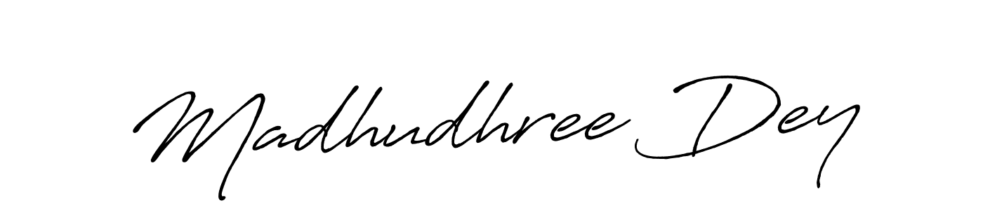 Also we have Madhudhree Dey name is the best signature style. Create professional handwritten signature collection using Antro_Vectra_Bolder autograph style. Madhudhree Dey signature style 7 images and pictures png