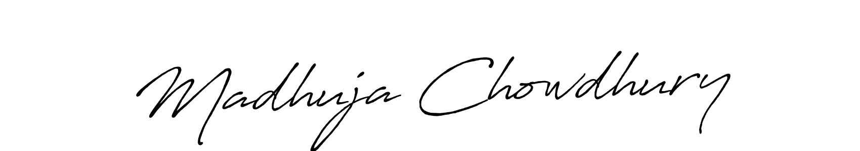 Design your own signature with our free online signature maker. With this signature software, you can create a handwritten (Antro_Vectra_Bolder) signature for name Madhuja Chowdhury. Madhuja Chowdhury signature style 7 images and pictures png