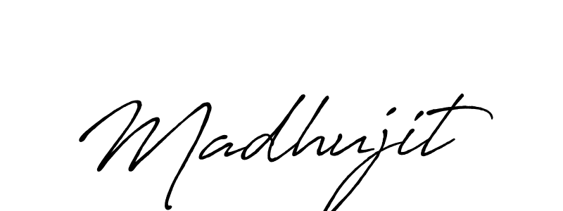 Create a beautiful signature design for name Madhujit. With this signature (Antro_Vectra_Bolder) fonts, you can make a handwritten signature for free. Madhujit signature style 7 images and pictures png