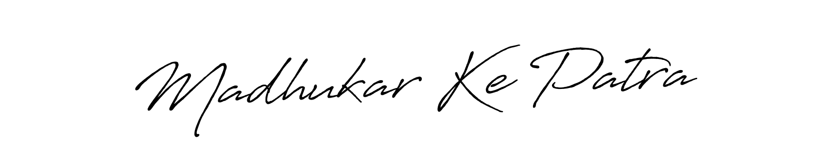 How to make Madhukar Ke Patra name signature. Use Antro_Vectra_Bolder style for creating short signs online. This is the latest handwritten sign. Madhukar Ke Patra signature style 7 images and pictures png