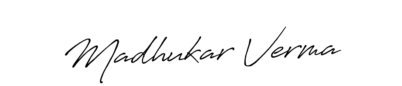 It looks lik you need a new signature style for name Madhukar Verma. Design unique handwritten (Antro_Vectra_Bolder) signature with our free signature maker in just a few clicks. Madhukar Verma signature style 7 images and pictures png