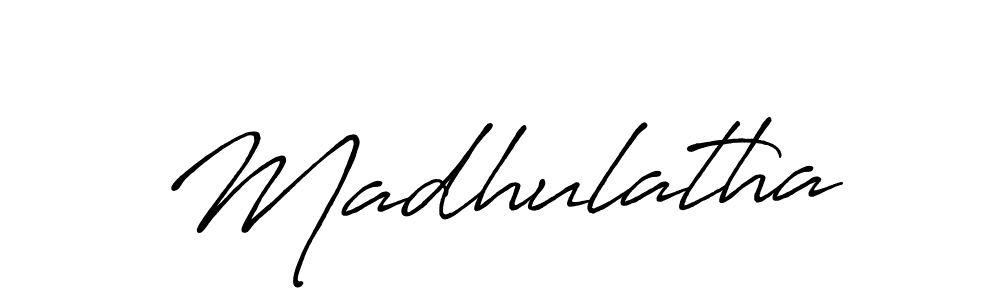 It looks lik you need a new signature style for name Madhulatha. Design unique handwritten (Antro_Vectra_Bolder) signature with our free signature maker in just a few clicks. Madhulatha signature style 7 images and pictures png