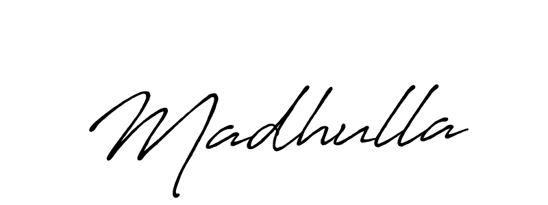 Make a beautiful signature design for name Madhulla. With this signature (Antro_Vectra_Bolder) style, you can create a handwritten signature for free. Madhulla signature style 7 images and pictures png