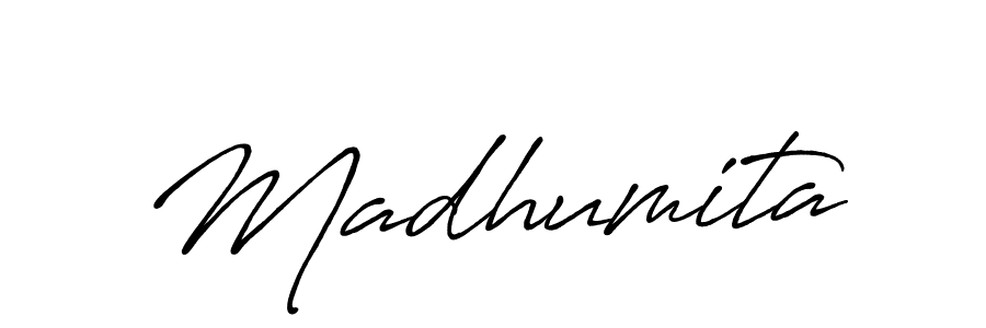 Create a beautiful signature design for name Madhumita. With this signature (Antro_Vectra_Bolder) fonts, you can make a handwritten signature for free. Madhumita signature style 7 images and pictures png