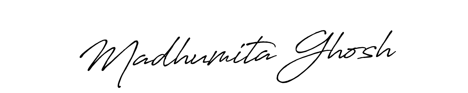 The best way (Antro_Vectra_Bolder) to make a short signature is to pick only two or three words in your name. The name Madhumita Ghosh include a total of six letters. For converting this name. Madhumita Ghosh signature style 7 images and pictures png
