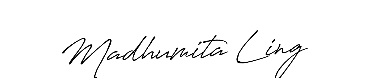 Design your own signature with our free online signature maker. With this signature software, you can create a handwritten (Antro_Vectra_Bolder) signature for name Madhumita Ling. Madhumita Ling signature style 7 images and pictures png