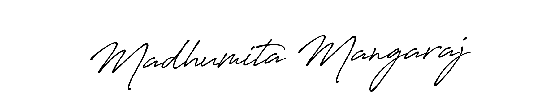 How to make Madhumita Mangaraj name signature. Use Antro_Vectra_Bolder style for creating short signs online. This is the latest handwritten sign. Madhumita Mangaraj signature style 7 images and pictures png