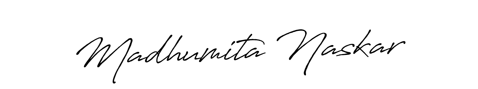 The best way (Antro_Vectra_Bolder) to make a short signature is to pick only two or three words in your name. The name Madhumita Naskar include a total of six letters. For converting this name. Madhumita Naskar signature style 7 images and pictures png