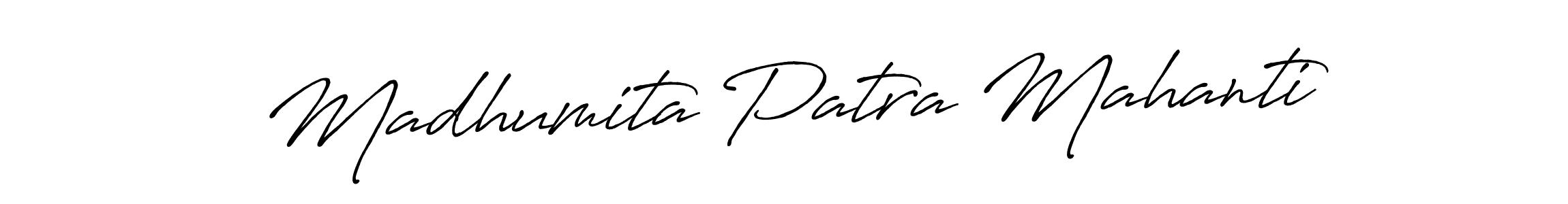 Make a beautiful signature design for name Madhumita Patra Mahanti. With this signature (Antro_Vectra_Bolder) style, you can create a handwritten signature for free. Madhumita Patra Mahanti signature style 7 images and pictures png