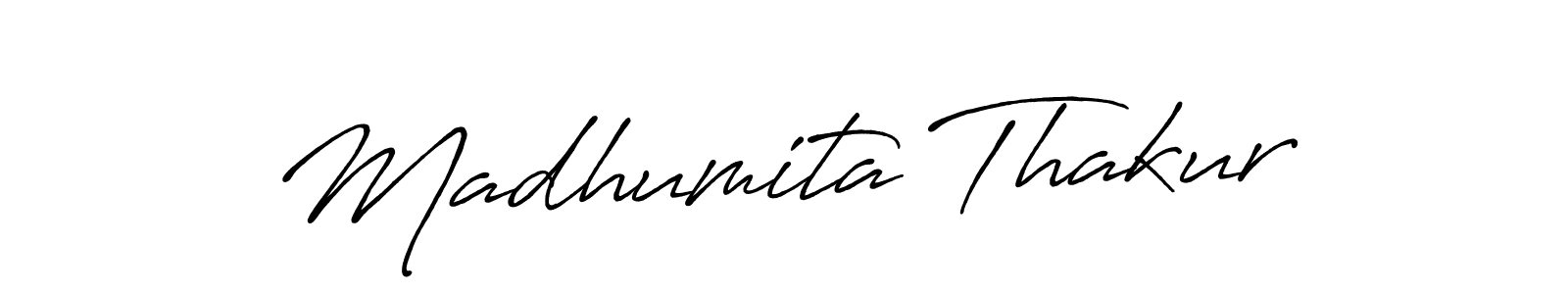 Antro_Vectra_Bolder is a professional signature style that is perfect for those who want to add a touch of class to their signature. It is also a great choice for those who want to make their signature more unique. Get Madhumita Thakur name to fancy signature for free. Madhumita Thakur signature style 7 images and pictures png