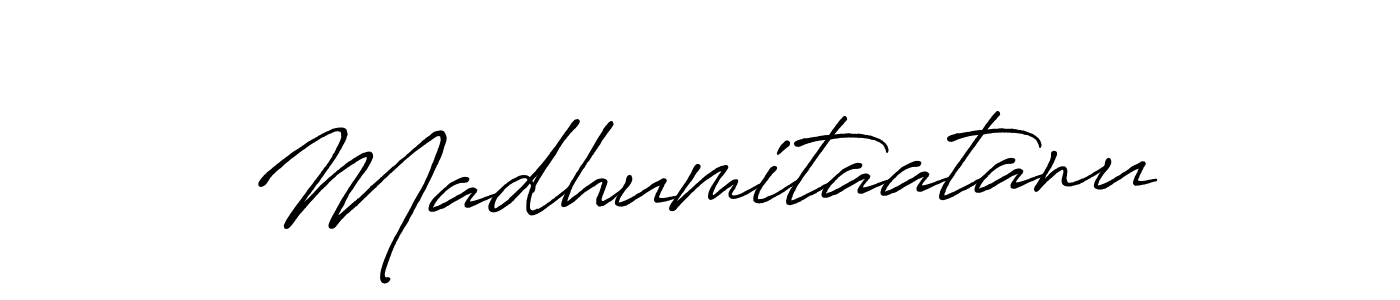 Also we have Madhumitaatanu name is the best signature style. Create professional handwritten signature collection using Antro_Vectra_Bolder autograph style. Madhumitaatanu signature style 7 images and pictures png