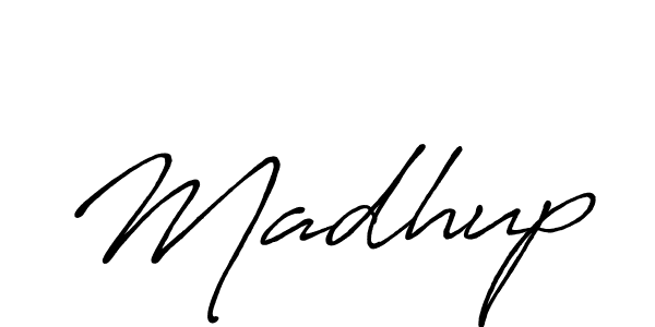 Create a beautiful signature design for name Madhup. With this signature (Antro_Vectra_Bolder) fonts, you can make a handwritten signature for free. Madhup signature style 7 images and pictures png