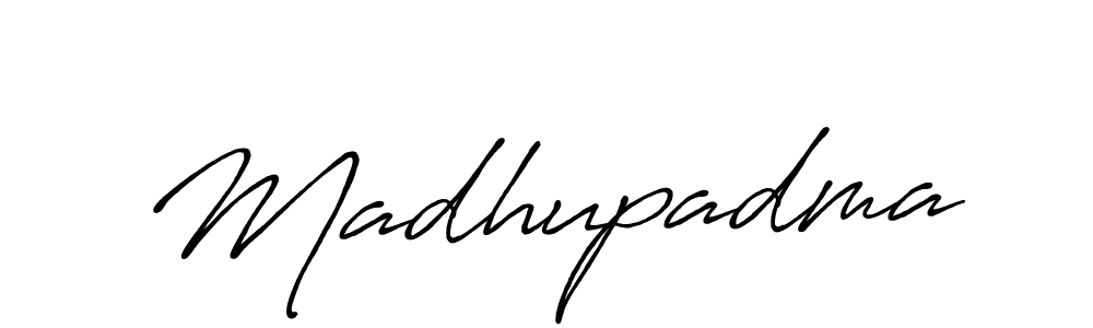 Madhupadma stylish signature style. Best Handwritten Sign (Antro_Vectra_Bolder) for my name. Handwritten Signature Collection Ideas for my name Madhupadma. Madhupadma signature style 7 images and pictures png