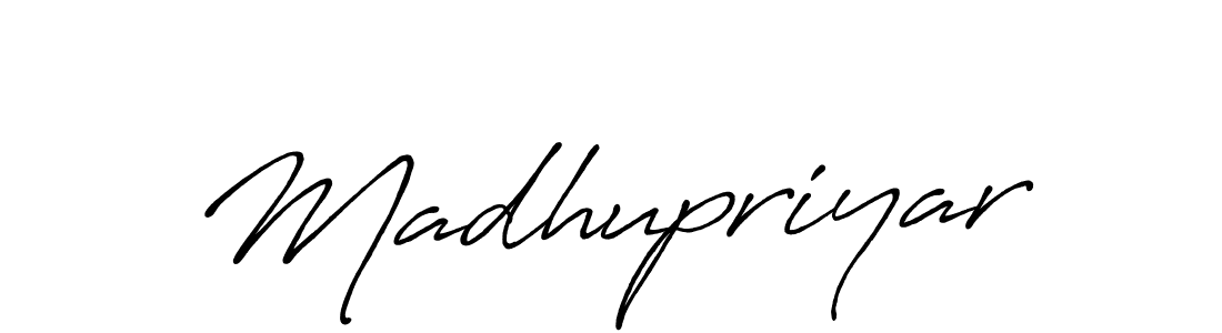 Design your own signature with our free online signature maker. With this signature software, you can create a handwritten (Antro_Vectra_Bolder) signature for name Madhupriyar. Madhupriyar signature style 7 images and pictures png