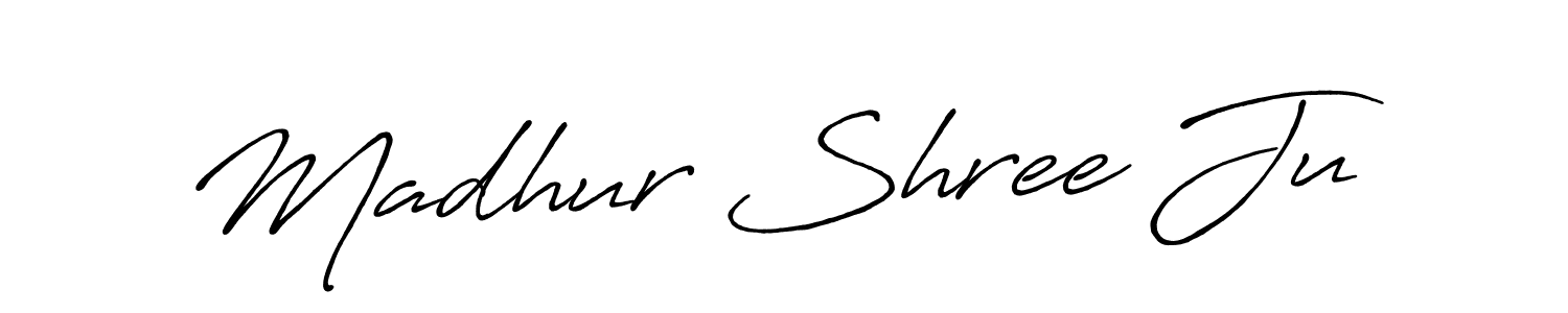 How to Draw Madhur Shree Ju signature style? Antro_Vectra_Bolder is a latest design signature styles for name Madhur Shree Ju. Madhur Shree Ju signature style 7 images and pictures png