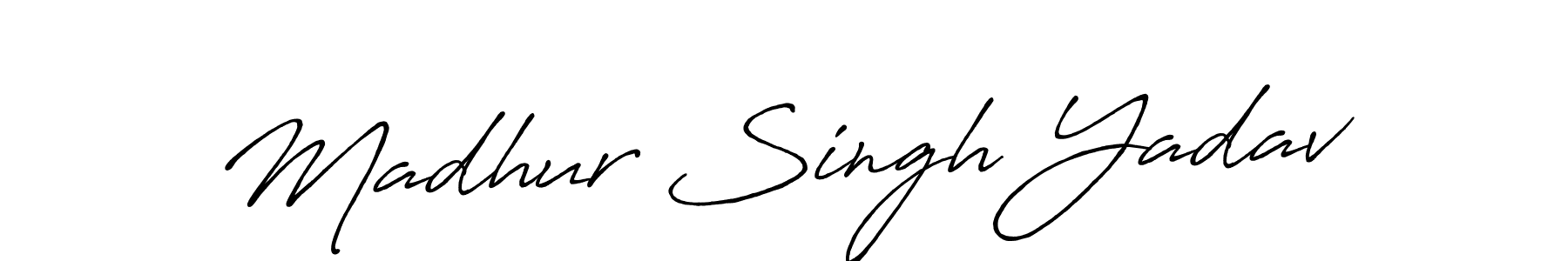 Use a signature maker to create a handwritten signature online. With this signature software, you can design (Antro_Vectra_Bolder) your own signature for name Madhur Singh Yadav. Madhur Singh Yadav signature style 7 images and pictures png