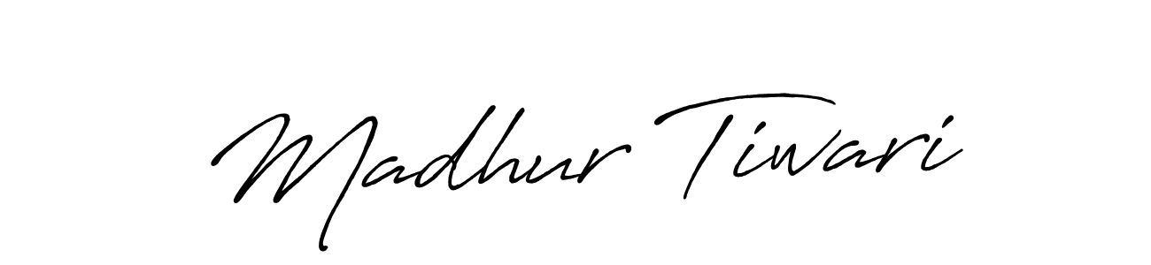 Create a beautiful signature design for name Madhur Tiwari. With this signature (Antro_Vectra_Bolder) fonts, you can make a handwritten signature for free. Madhur Tiwari signature style 7 images and pictures png