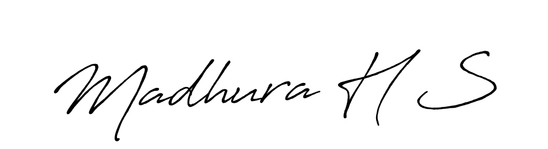 Similarly Antro_Vectra_Bolder is the best handwritten signature design. Signature creator online .You can use it as an online autograph creator for name Madhura H S. Madhura H S signature style 7 images and pictures png