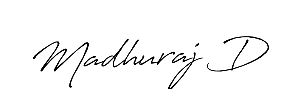 Madhuraj D stylish signature style. Best Handwritten Sign (Antro_Vectra_Bolder) for my name. Handwritten Signature Collection Ideas for my name Madhuraj D. Madhuraj D signature style 7 images and pictures png