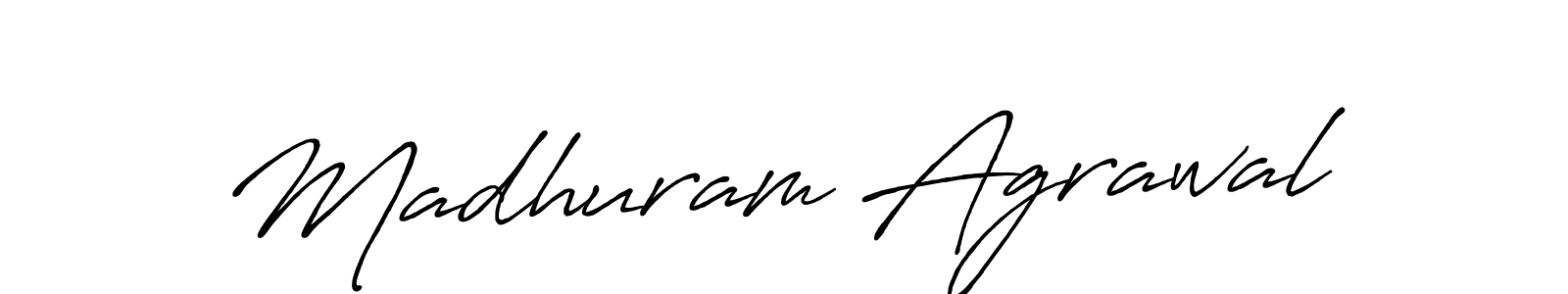 Also we have Madhuram Agrawal name is the best signature style. Create professional handwritten signature collection using Antro_Vectra_Bolder autograph style. Madhuram Agrawal signature style 7 images and pictures png