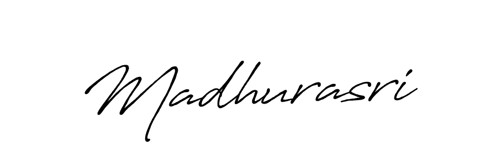 Use a signature maker to create a handwritten signature online. With this signature software, you can design (Antro_Vectra_Bolder) your own signature for name Madhurasri. Madhurasri signature style 7 images and pictures png