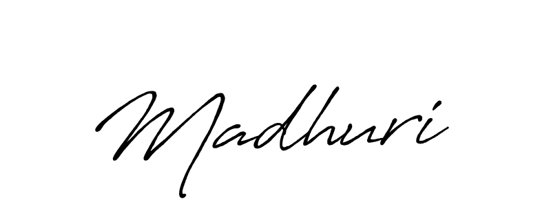 Make a beautiful signature design for name Madhuri . With this signature (Antro_Vectra_Bolder) style, you can create a handwritten signature for free. Madhuri  signature style 7 images and pictures png
