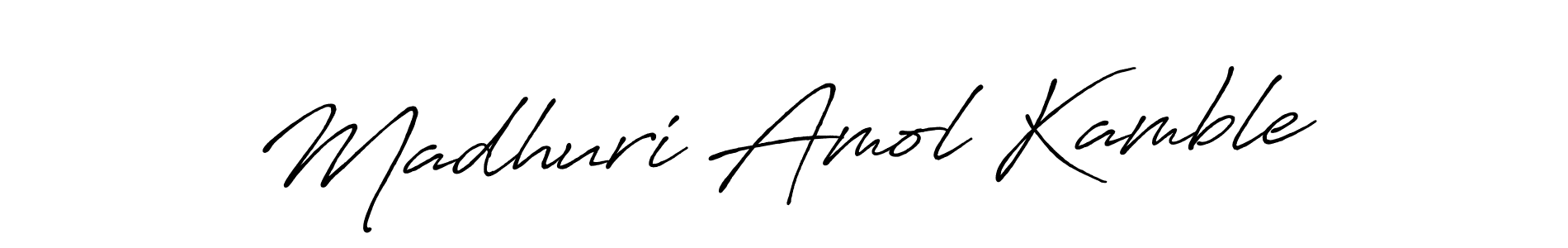 Antro_Vectra_Bolder is a professional signature style that is perfect for those who want to add a touch of class to their signature. It is also a great choice for those who want to make their signature more unique. Get Madhuri Amol Kamble name to fancy signature for free. Madhuri Amol Kamble signature style 7 images and pictures png