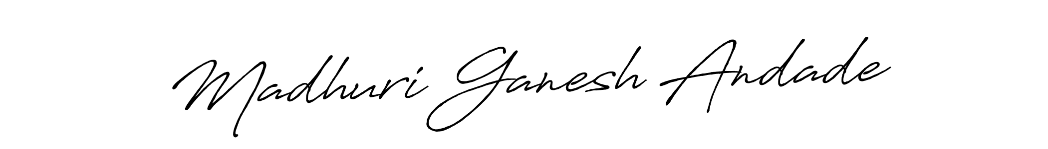 Madhuri Ganesh Andade stylish signature style. Best Handwritten Sign (Antro_Vectra_Bolder) for my name. Handwritten Signature Collection Ideas for my name Madhuri Ganesh Andade. Madhuri Ganesh Andade signature style 7 images and pictures png